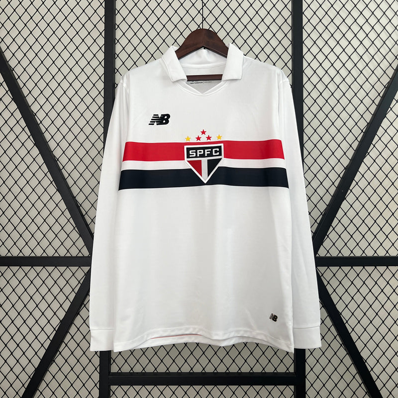 Camisa São Paulo Home Manga comprida 24/25 - Versão Torcedor