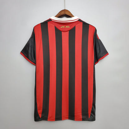 Camisa Milan 2009/10 Home Vermelho e Preto Retrô