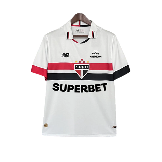 Camisa São Paulo Titular 24/25 - NB Torcedor Masculina Lançamento + Patrocínios