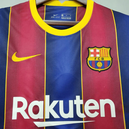Camisa Barcelona 2020/21 Home Azul e Grená Retrô
