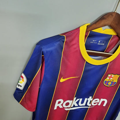 Camisa Barcelona 2020/21 Home Azul e Grená Retrô