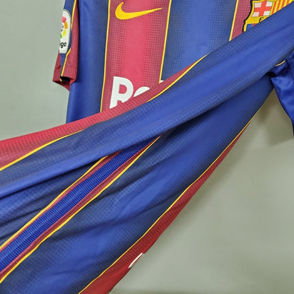 Camisa Barcelona 2020/21 Home Azul e Grená Retrô