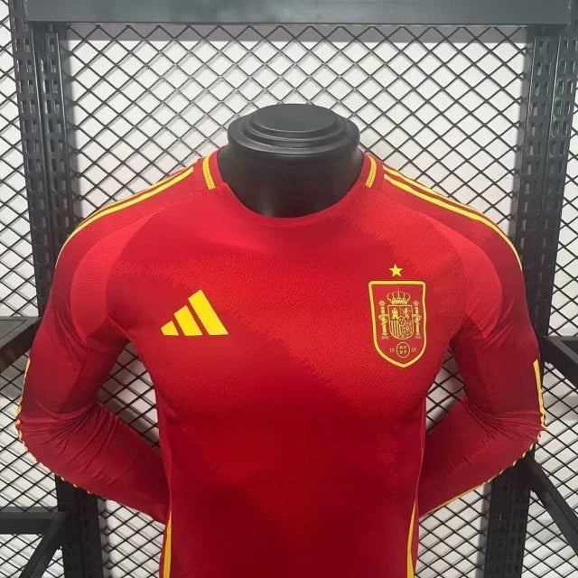 Camisa Espanha Home Manga Comprida 24/25 - Adidas Versão Jogador