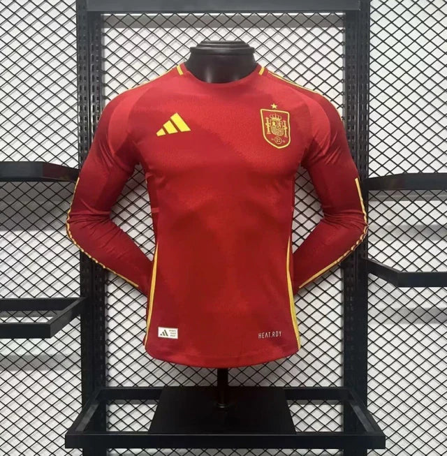 Camisa Espanha Home Manga Comprida 24/25 - Adidas Versão Jogador