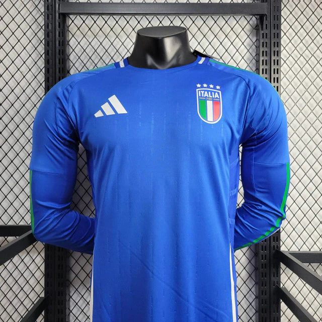 Camisa Itália Home Manga Comprida 24/25 - Adidas Versão Jogador