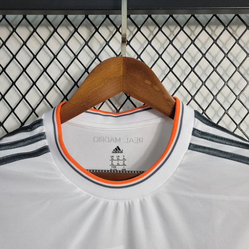 Camisa Retrô Real Madrid Manga Longa I Adidas Home 2013/14 Masculino Branco