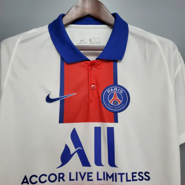 Camisa Retrô Paris Saint Germain Away 20/21 Torcedor Nike Masculina - Branco