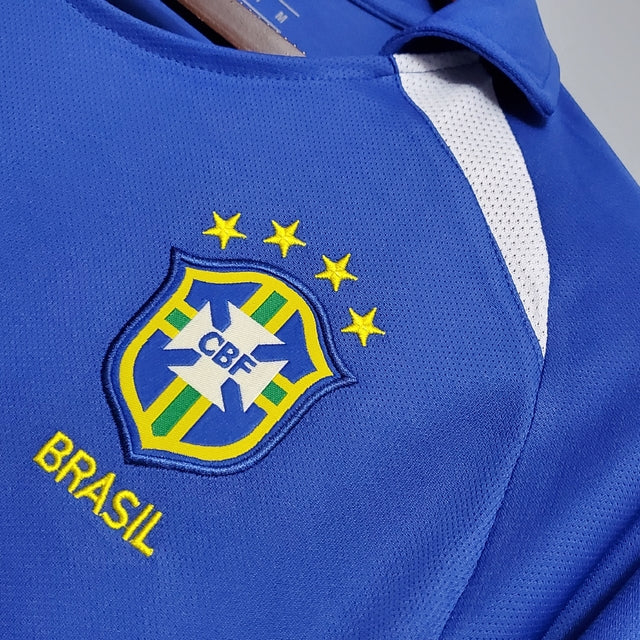 Camisa Retrô 2002 Seleção Brasileira II Nike Masculina - Azul