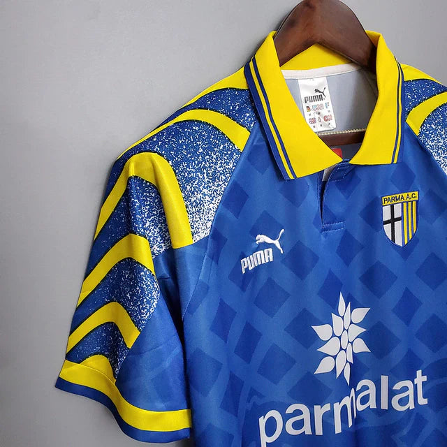 Camisa Retrô Parma Puma 1995/97 Masculino Azul e Amarelo