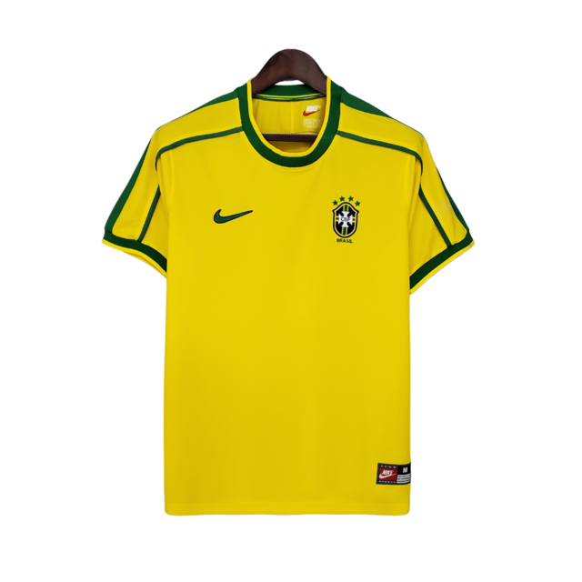 Camisa Retrô Seleção Brasileira I Home 1998/99 Nike Masculino Amarelo