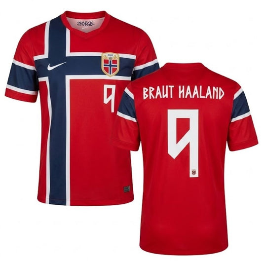 Camisa Noruega Home Copa 2026 - #9 Haaland - Torcedor