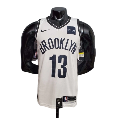 Camisa Regata Brooklyn Nets Branca e Preta - Nike - Masculina