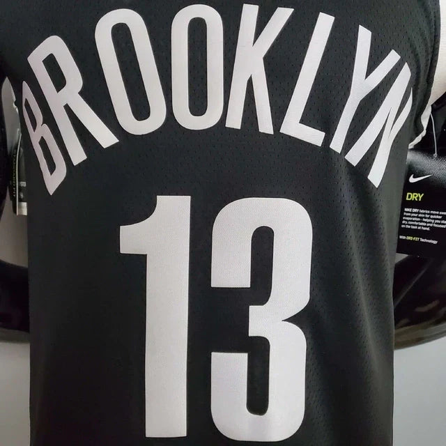 Camisa Regata Brooklyn Nets Preta e Branca - Nike - Masculina