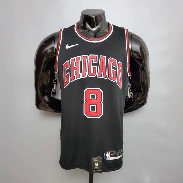 Camisa Regata Chicago Bulls Preta e Vermelha - Nike - Masculina