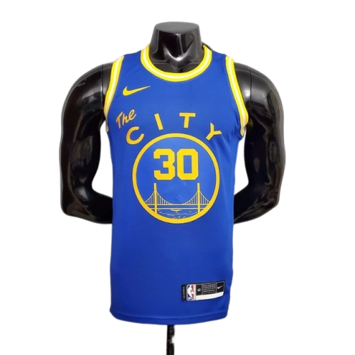 Camisa Regata Golden State Warriors City Edition Azul - Nike - Masculina