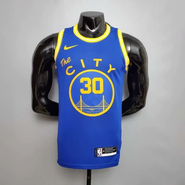 Camisa Regata Golden State Warriors City Edition Azul - Nike - Masculina