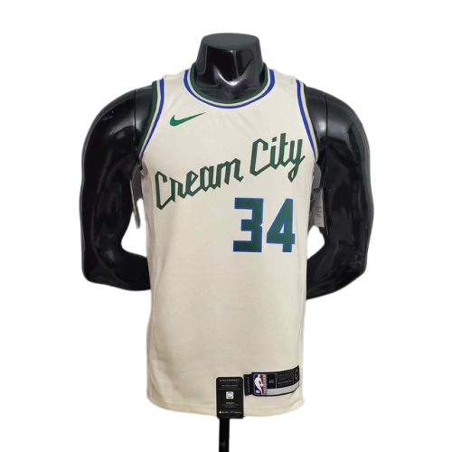 Camisa Regata NBA Milwaukee Bucks Bege - Nike - Masculina