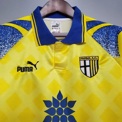 Camisa Parma 1995/97 Amarelo e Azul Retrô