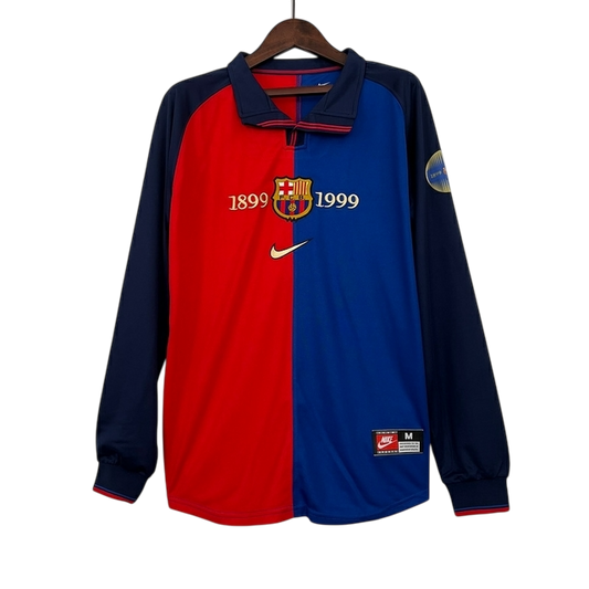 Camisa Retro Barcelona Nike Manga Longa 1998/99 Masculino