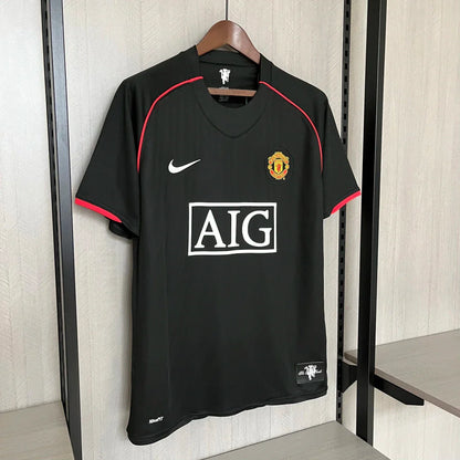 Camisa Manchester United 2007/08 Third Preta Retrô