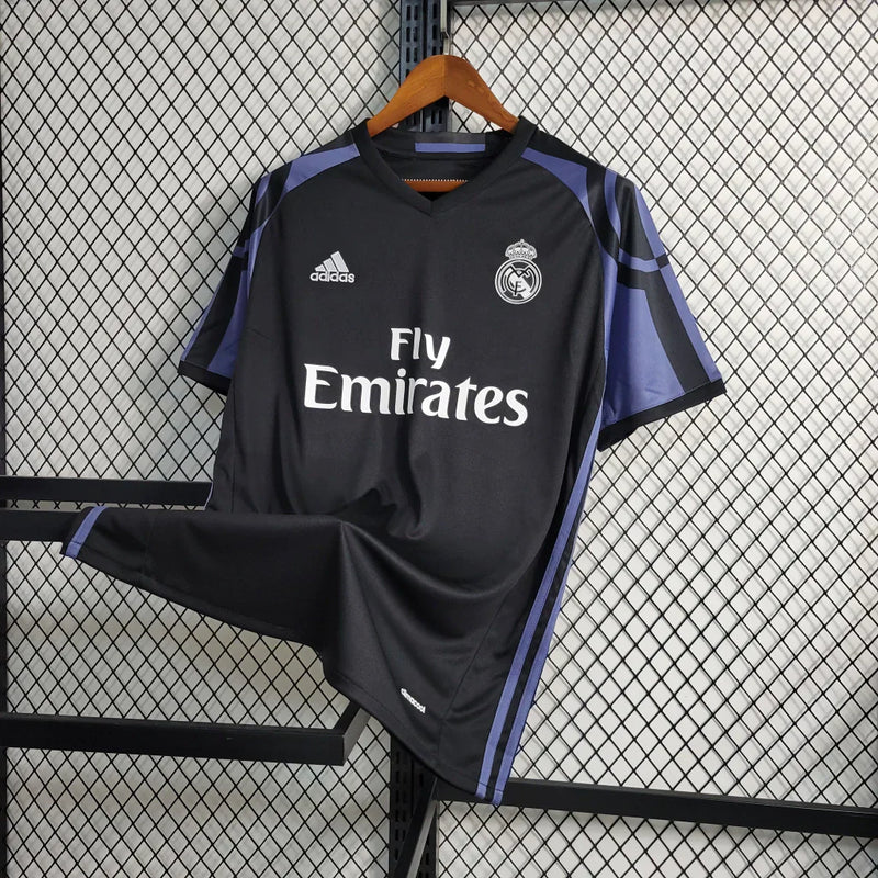 Camisa Retrô Real Madrid Adidas III Third 2016/17 Preto