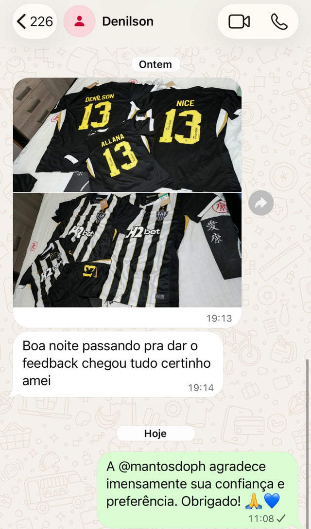 Feedback de cliente Mantos do PH