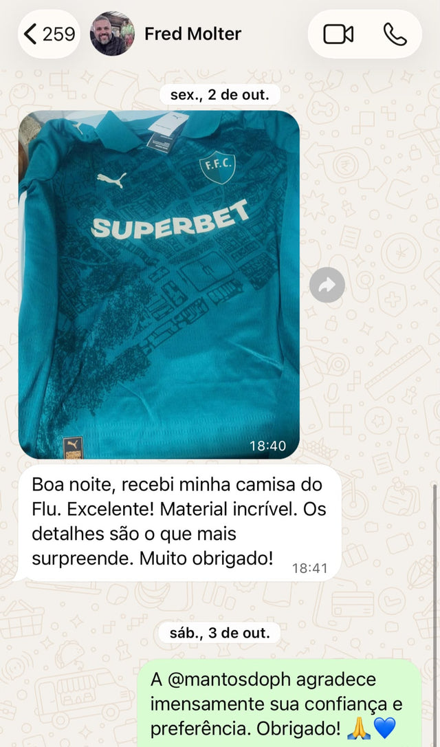 Feedback de cliente Mantos do PH