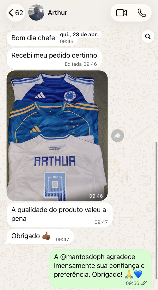 Feedback de cliente Mantos do PH