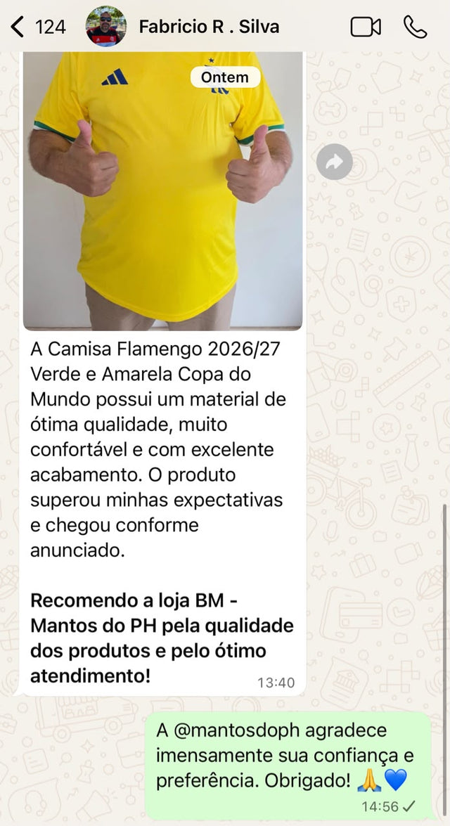 Feedback de cliente Mantos do PH