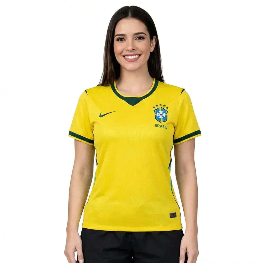 Camisa Brasil I Nike 2026/27 Feminina - Amarela