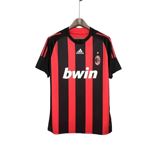 Camisa Retrô Milan Adidas 2008/09 Masculino Vermelha e Preta