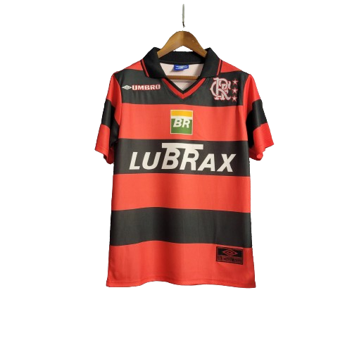 Camisa Retrô Flamengo I Home 1999/00 Masculina Vermelha e Preta