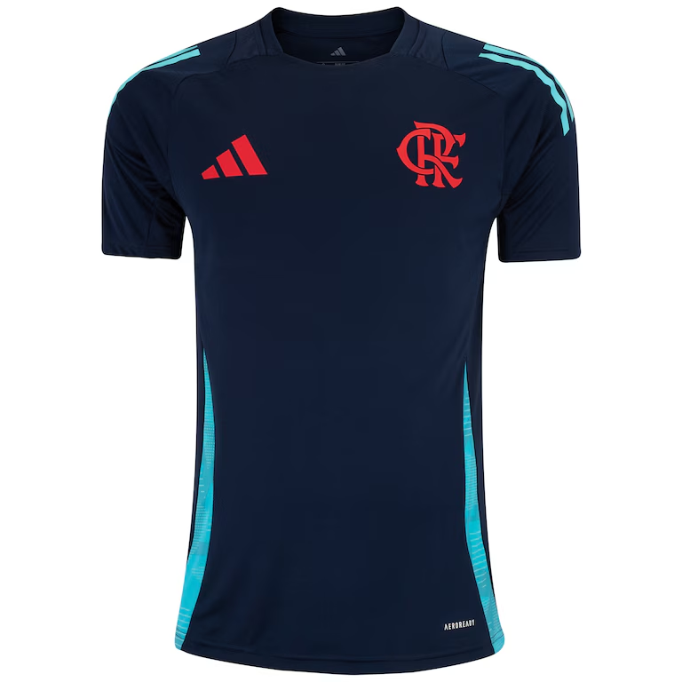 Camisa Flamengo Treino 25/26 Azul Escuro - Versão Torcedor