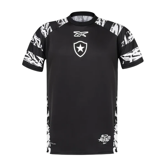 Camisa Botafogo Pré-Jogo 25/26 - Torcedor Reebok Masculino - Preto