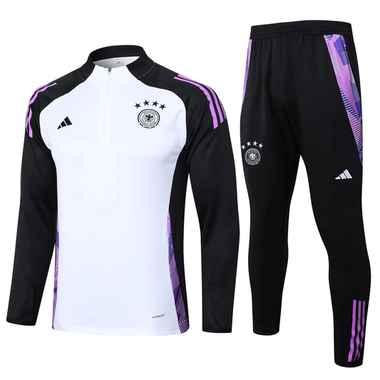 Conjunto de Treino Alemanha  2024/25 - Adidas Branco com Preto