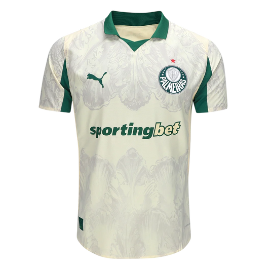 Camisa Palmeiras Mundial de Clubes 25/26 - Jogador Puma X Kidsuper Masculino - Bege e Verde
