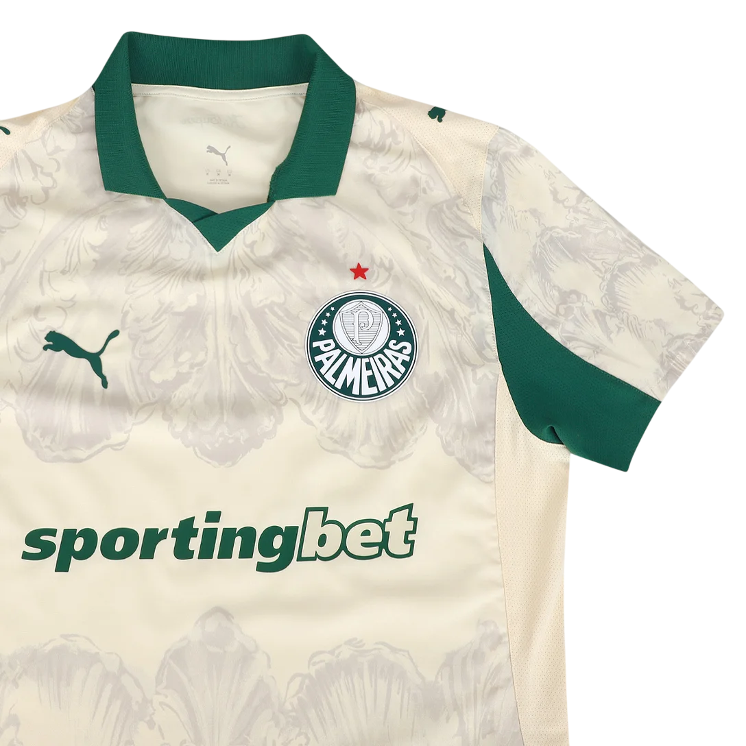 Camisa Palmeiras Mundial de Clubes 25/26 - Jogador Puma X Kidsuper Masculino - Bege e Verde