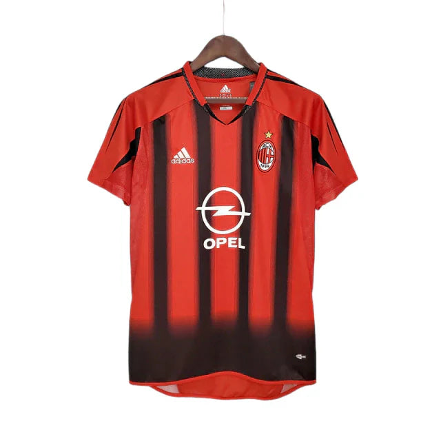 Camisa Milan Retrô 2004/2005 Vermelha e Preta - Adidas