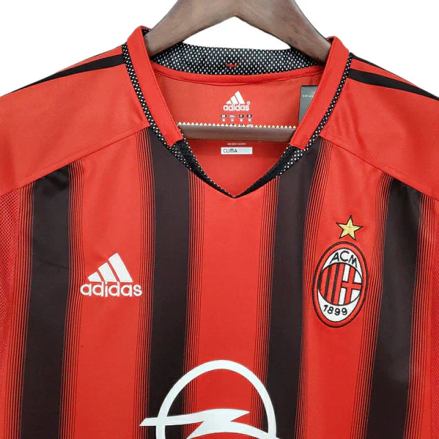 Camisa Milan Retrô 2004/2005 Vermelha e Preta - Adidas