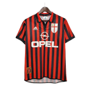 Camisa Milan Retrô 1999/2000 Vermelha e Preta - Adidas