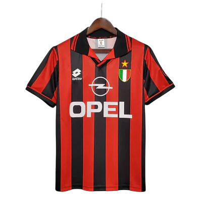 Camisa Milan 1996/97 Vermelha e Preta Lotto Retrô