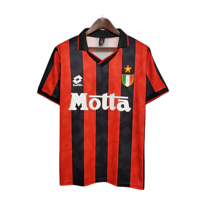Camisa Milan Retrô 1993/1994 Vermelha e Preta - Lotto