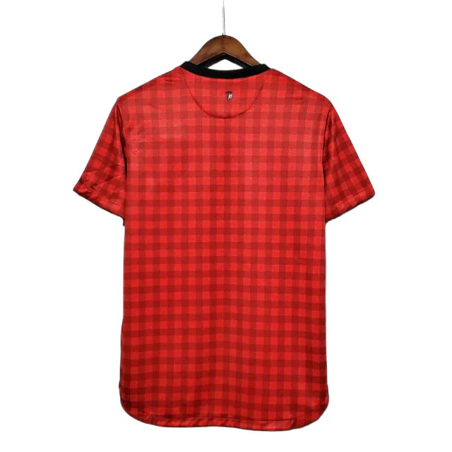 Camisa Manchester United Retrô 2012/2013 Vermelha Xadrez