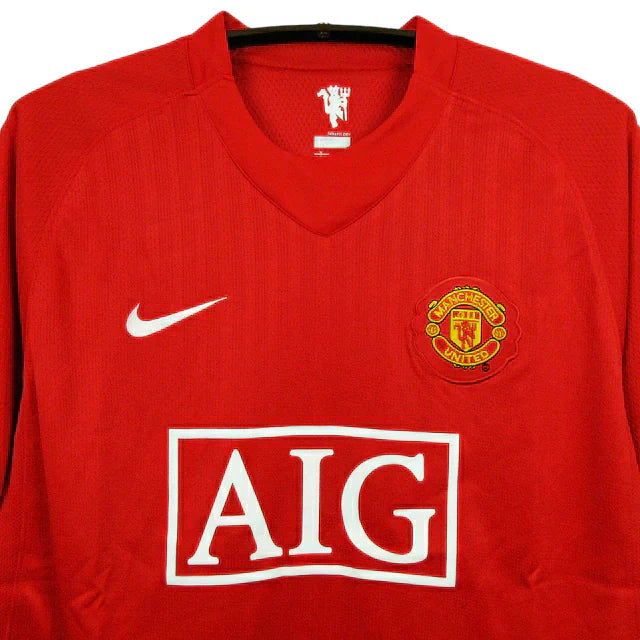 Camisa Retrô Manchester United I Home 2007/08 Masculino Vermelho