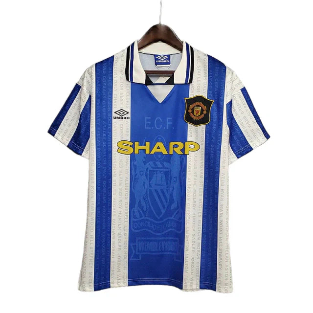 Camisa Manchester United Retrô 1994/1996 Azul e Branca - Umbro