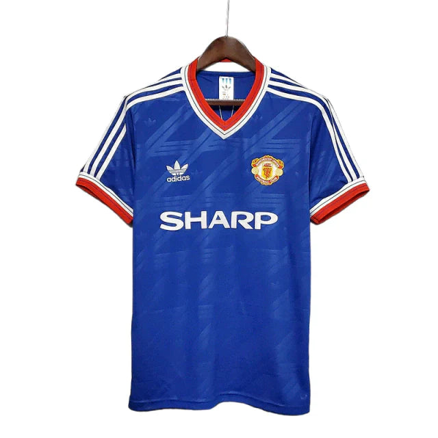 Camisa Manchester United Retrô 1986/1988 Azul - Adidas