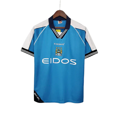Camisa Retrô Manchester City 1999/01 Masculino Azul