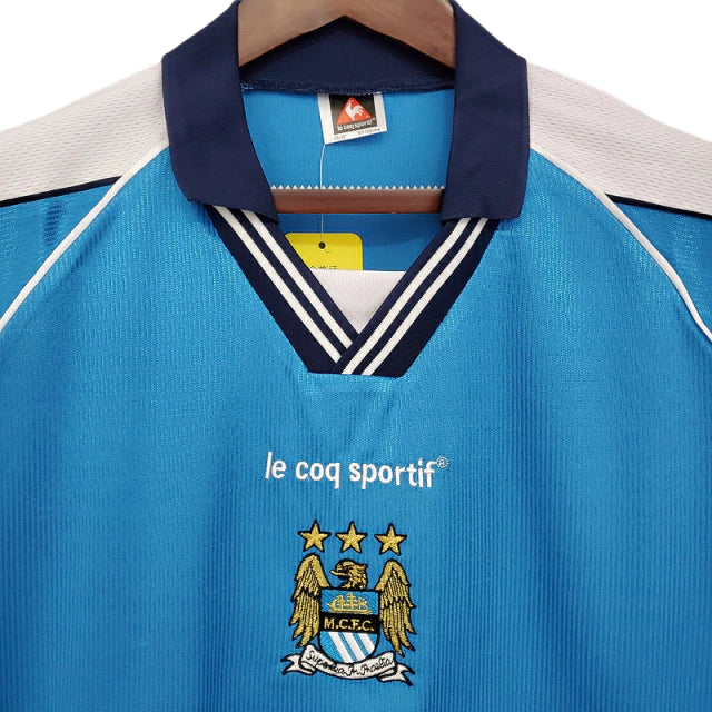 Camisa Retrô Manchester City 1999/01 Masculino Azul