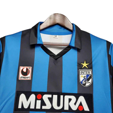 Camisa Inter de Milão Retrô 1988/1990 Azul e Preta - Uhisport