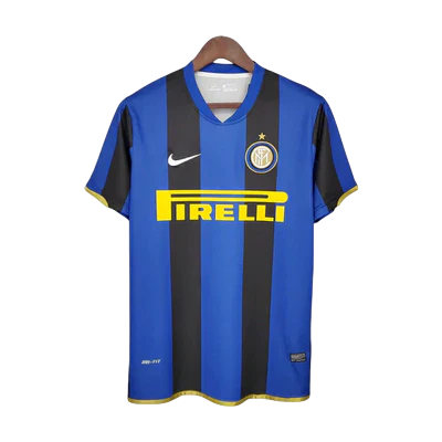 Camisa Inter de Milão Retrô 2008/2009 Azul e Preta - Nike